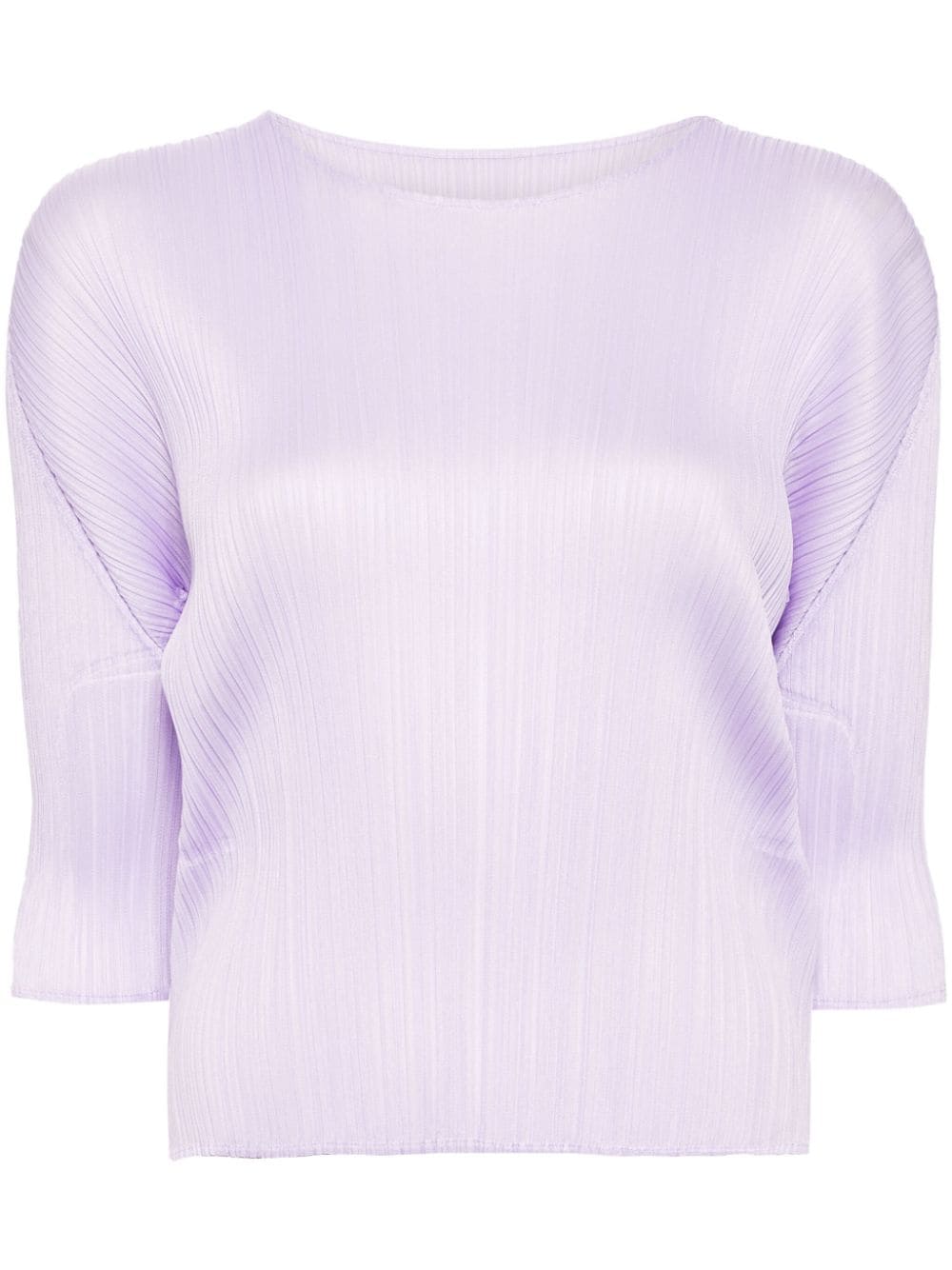 Pleats Please Issey Miyake Monthly Colors: April pleated T-shirt Paars