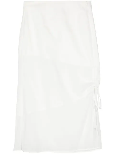 SHIATZY CHEN gathered silk midi skirt