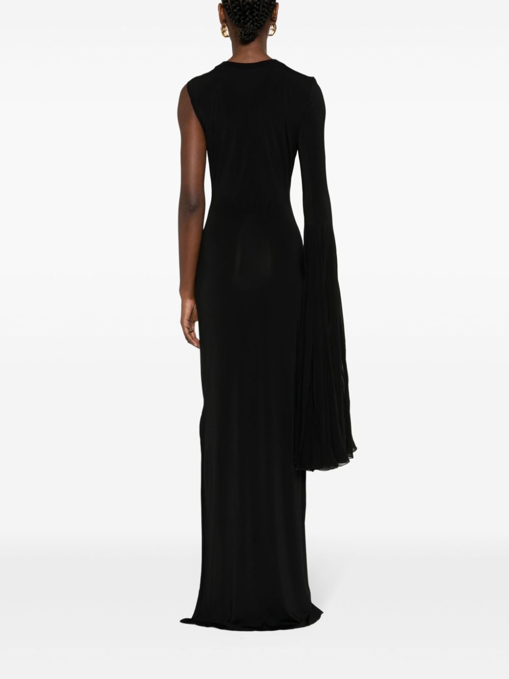Nensi Dojaka asymmetric-design dress Zwart