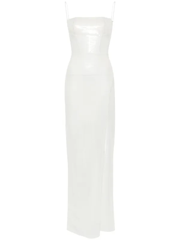 Nensi Dojaka Sequinned Maxi Dress - White