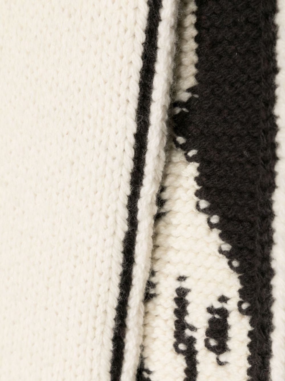 Bottega Veneta Wollen logo intarsia sjaal Beige