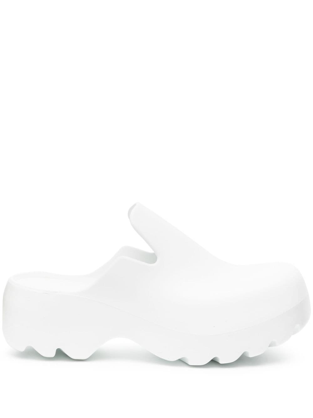 Shop Bottega Veneta Flash 60mm Platform Clogs In White