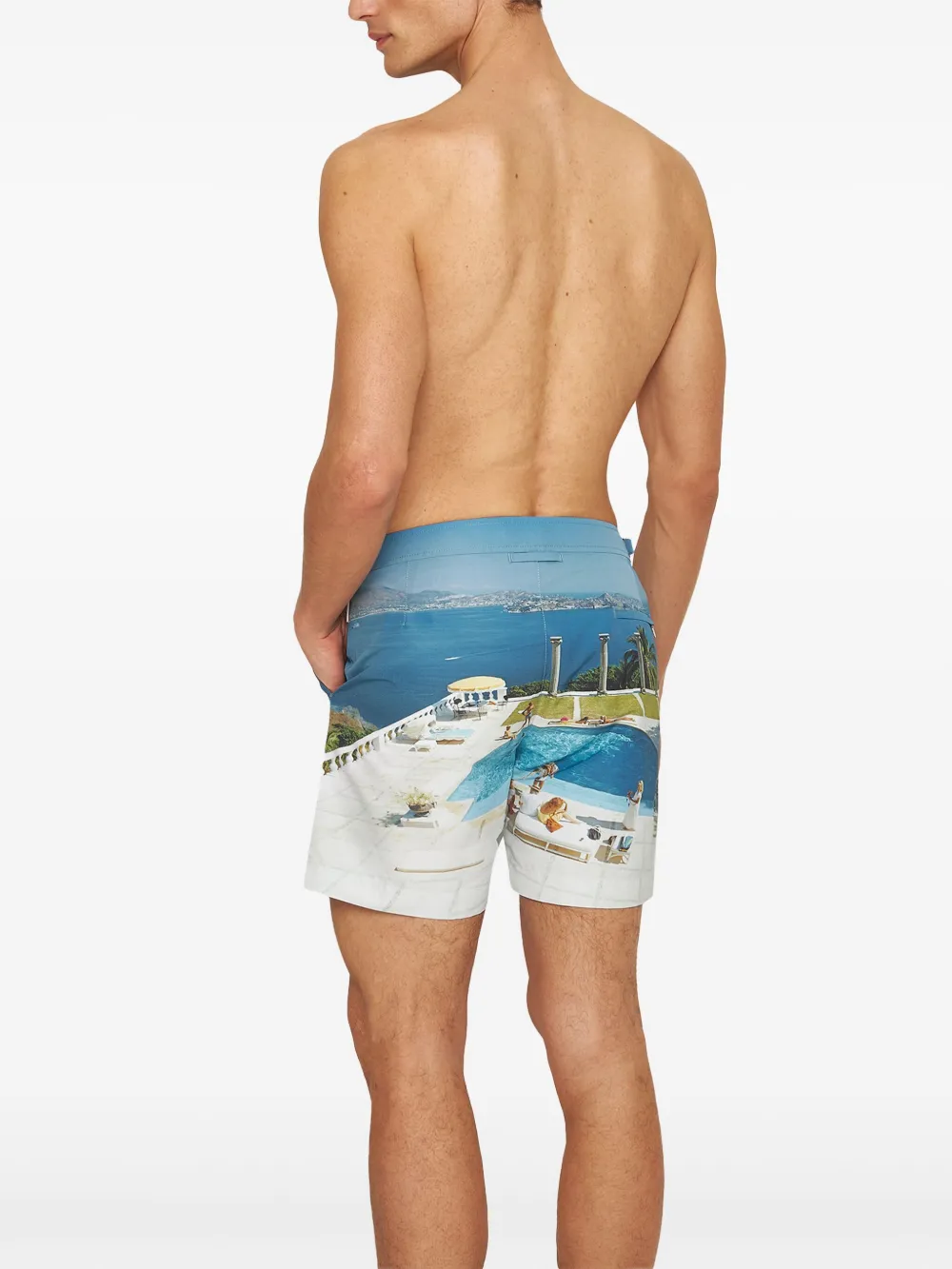 Orlebar Brown Zwembroek met print Blauw