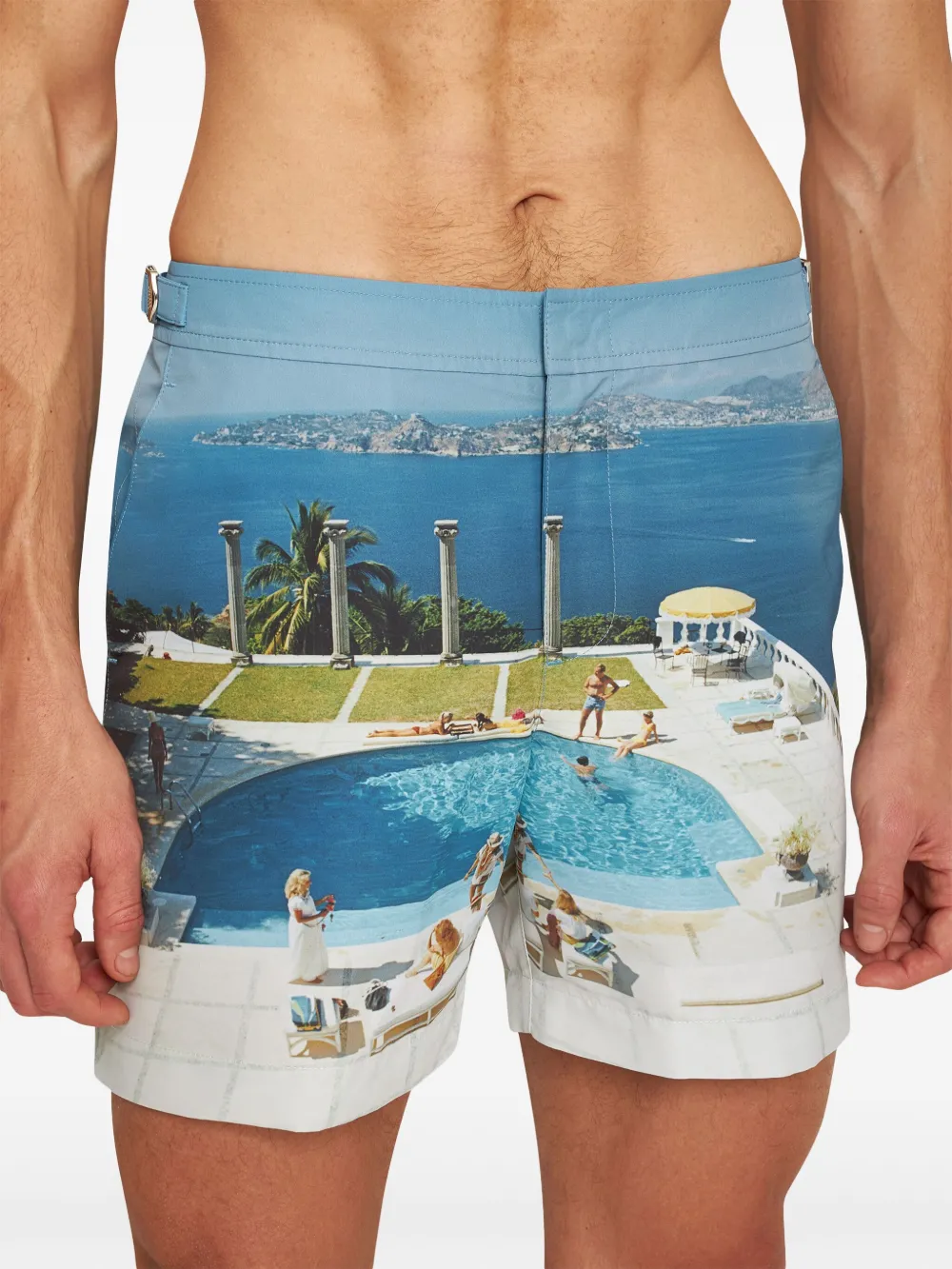 Orlebar Brown Zwembroek met print Blauw