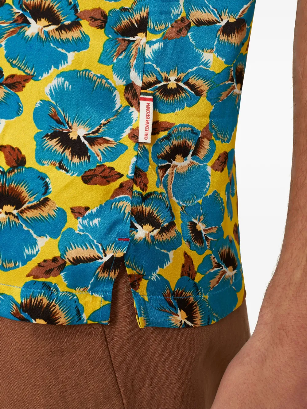 Orlebar Brown Overhemd met bloemenprint Blauw