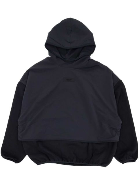 FEAR OF GOD ESSENTIALS front logo patch panelled hoodie Men