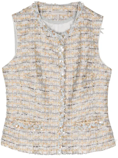 Débardeur en tweed à ornements - SHIATZY CHEN - Modalova