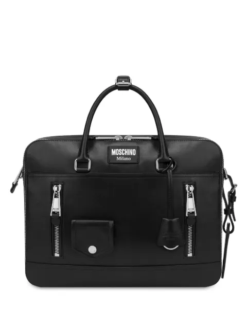 Moschino Biker leather tote bag