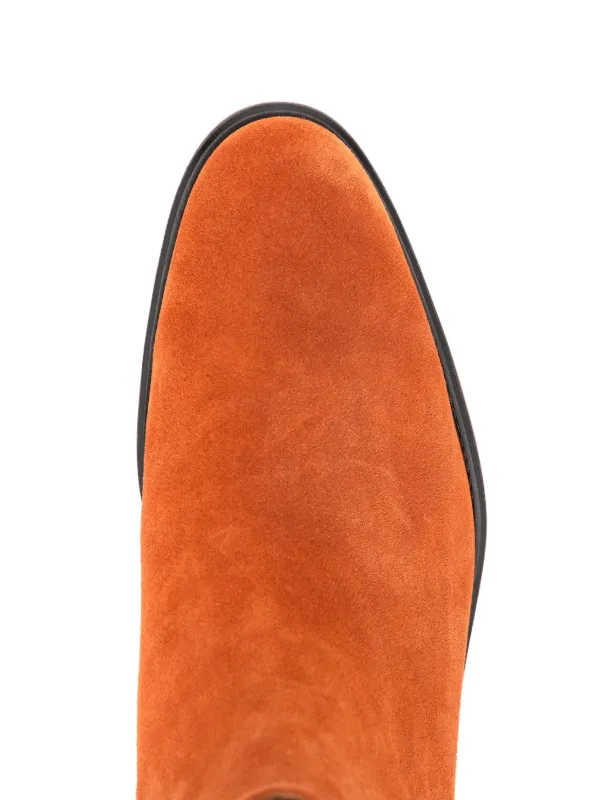 Burnt orange suede boots best sale