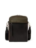 Paul Smith logo-stamp pleated messenger bag - Green