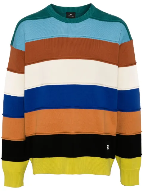 PS Paul Smith pull en coton biologique à rayures