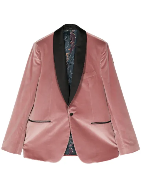 Paul Smith 벨벳 싱글 브레스티드 블레이저