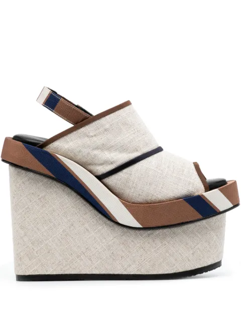 Biyan wedge linen sandals