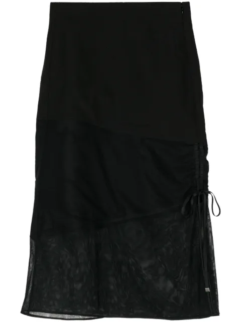 SHIATZY CHEN panelled wool midi skirt