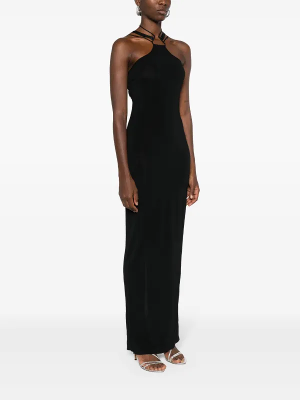 ワンピース NENSI DOJAKA Woman Dress Black NDAW23DR154 BLACK Nensi Dojaka multi-strap Maxi Dress | Black | FARFETCH