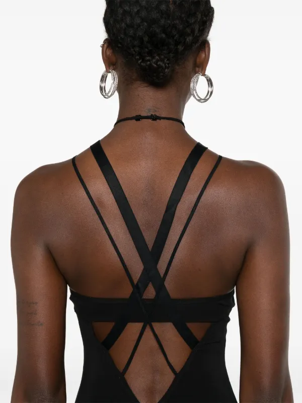 Nensi Dojaka multi-strap Maxi Dress | Black | FARFETCH