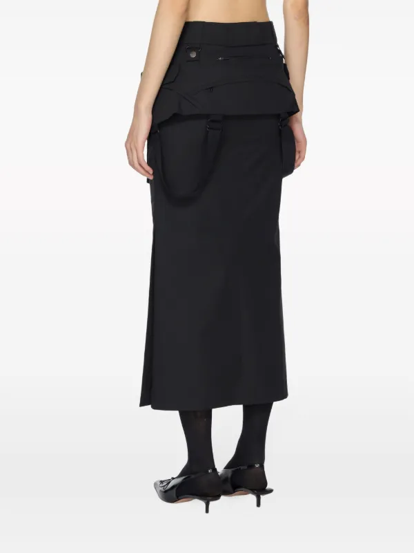 hyein seo スカート Hyein Seo Convertible Cargo Maxi Skirt | Black | FARFETCH