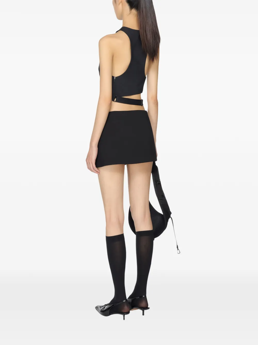 Hyein Seo カットアウト クロップドトップ | ブラック | FARFETCH JP