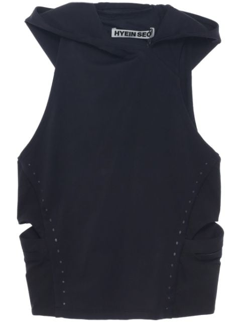 Hyein Seo cut-out hooded tank top