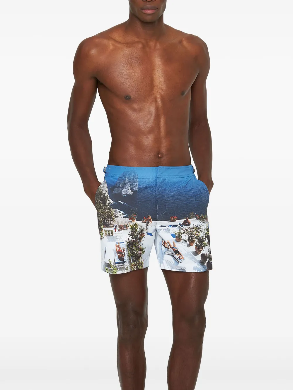 Orlebar Brown Zwembroek met print Blauw