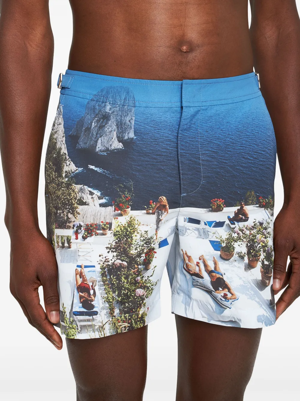 Orlebar Brown Zwembroek met print Blauw