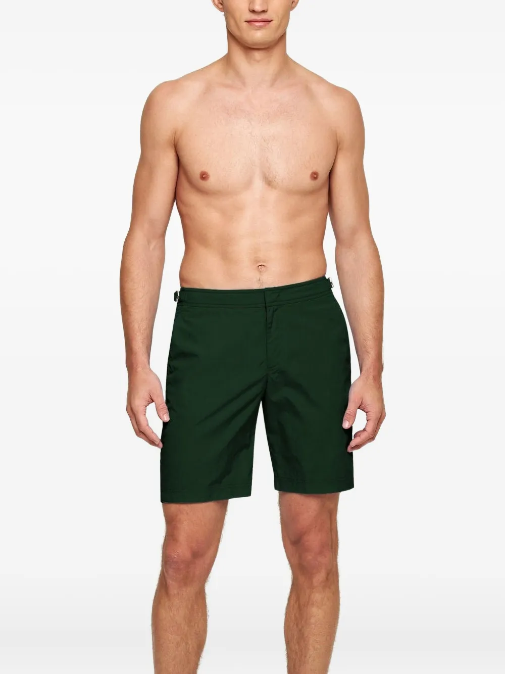 Orlebar Brown Belted Swim Shorts In Green