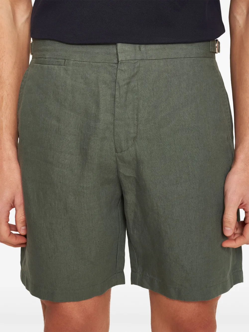 Orlebar Brown Shorts met gespbandje Groen