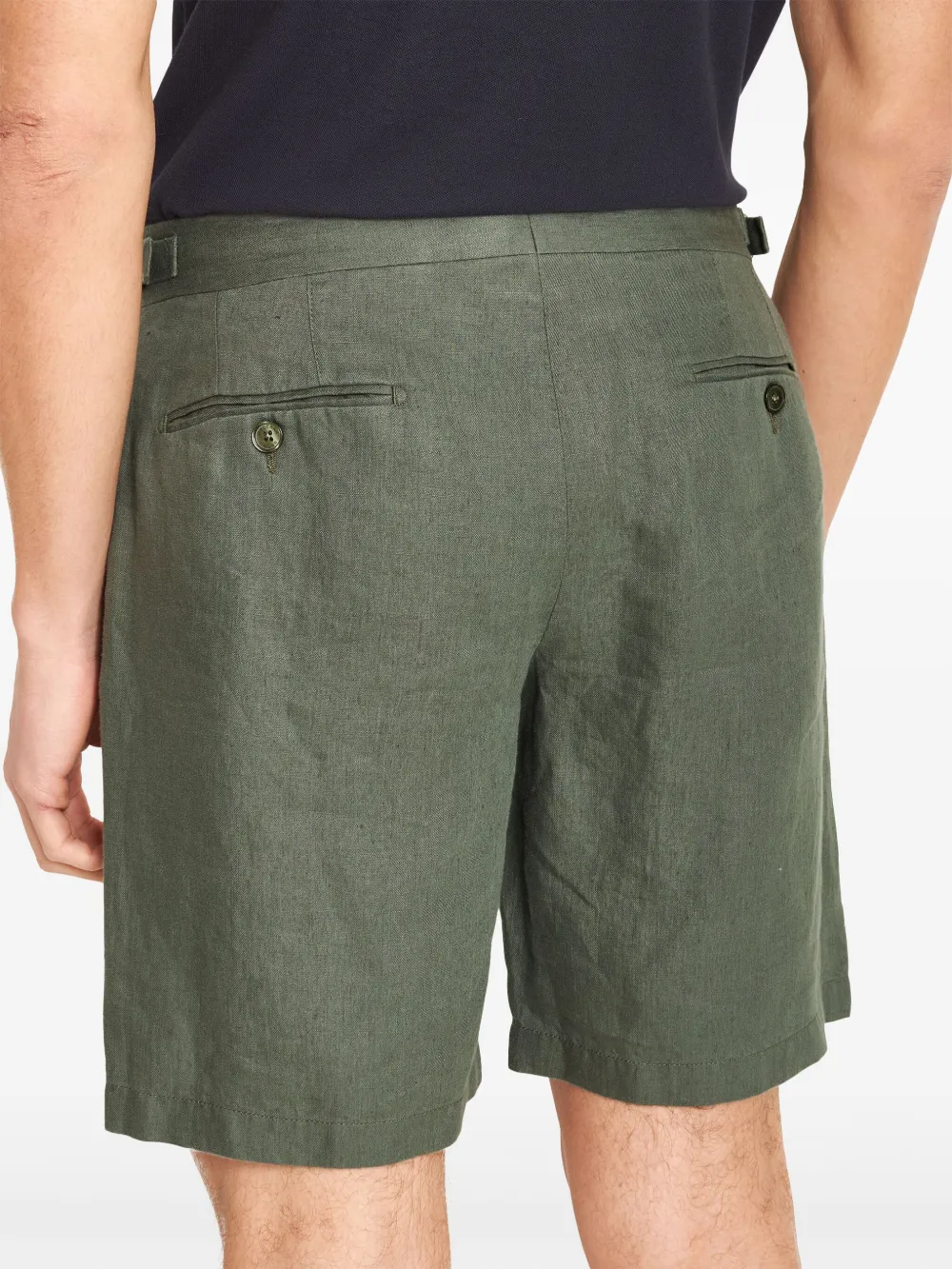 Orlebar Brown Shorts met gespbandje Groen