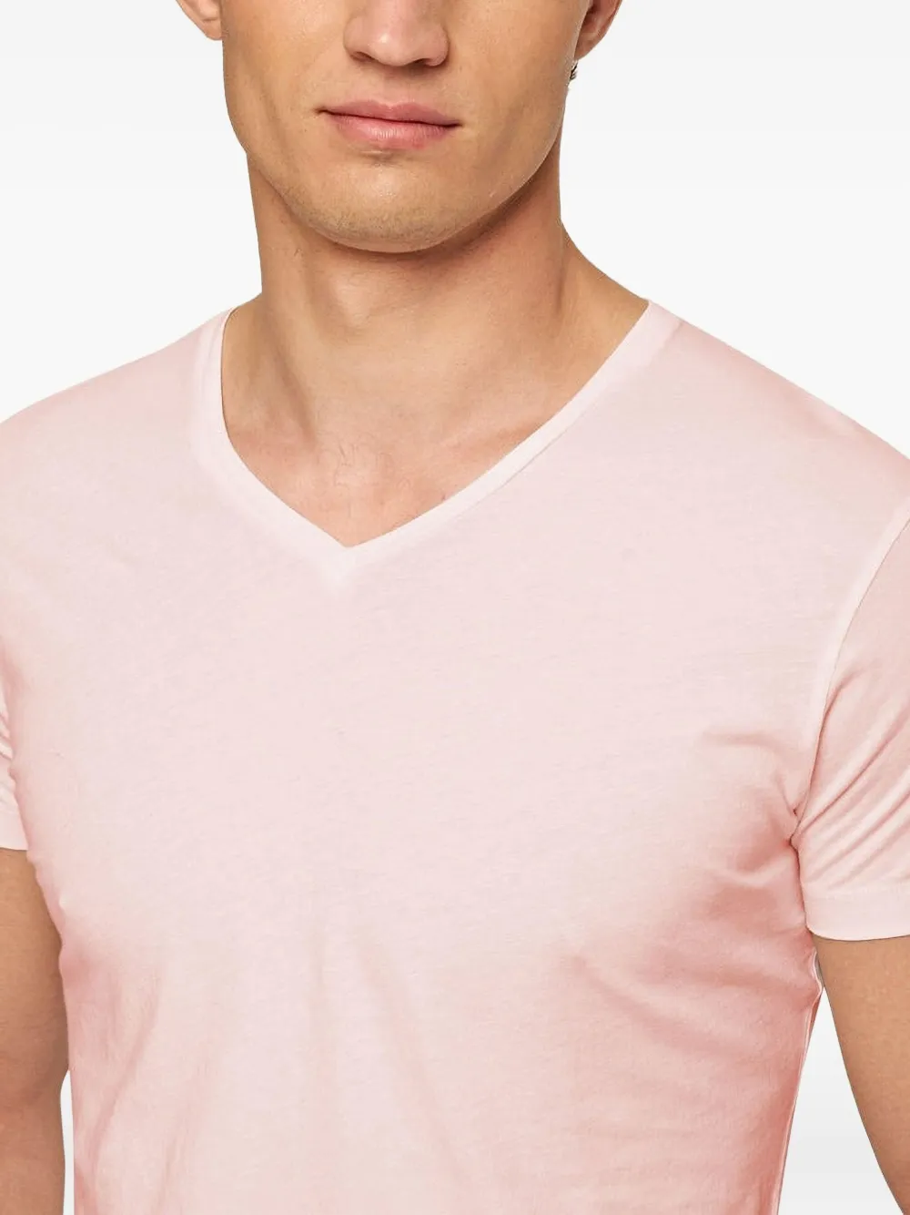 Orlebar Brown V-neck T-shirt In Pink