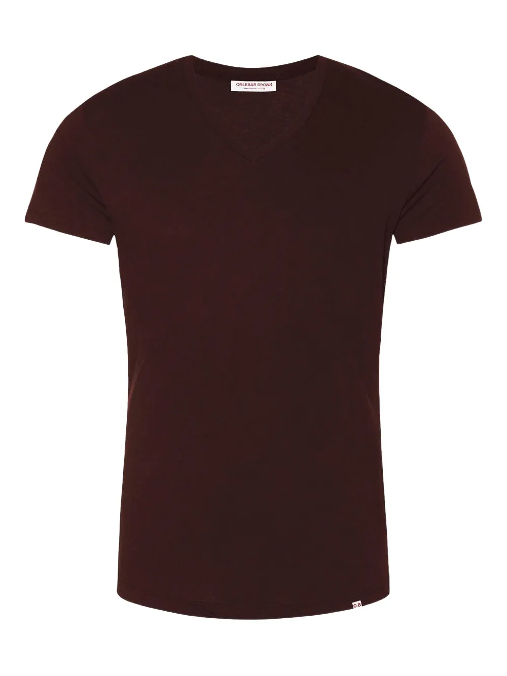 Orlebar Brown v-neck cotton t-shirt | Red | Image 1