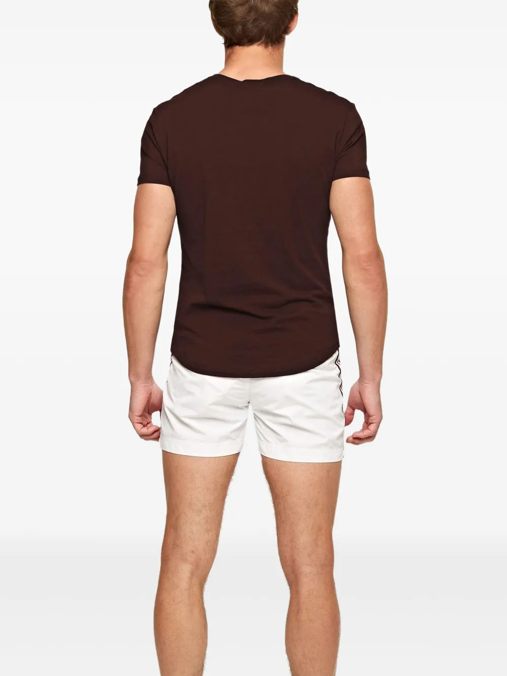Orlebar Brown Katoenen T-shirt met V-hals - Rood