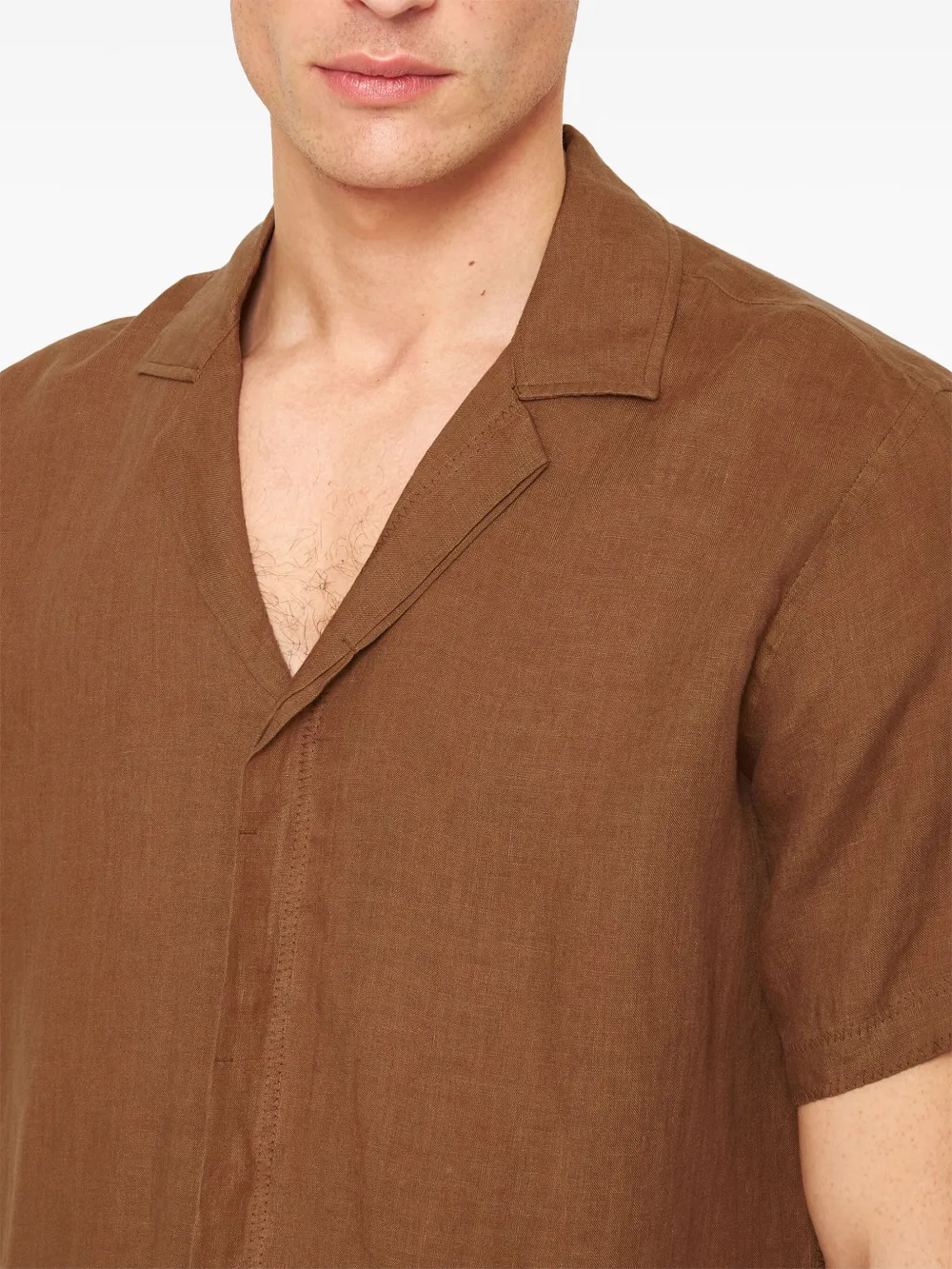 Orlebar Brown Maitan Shirt In Braun