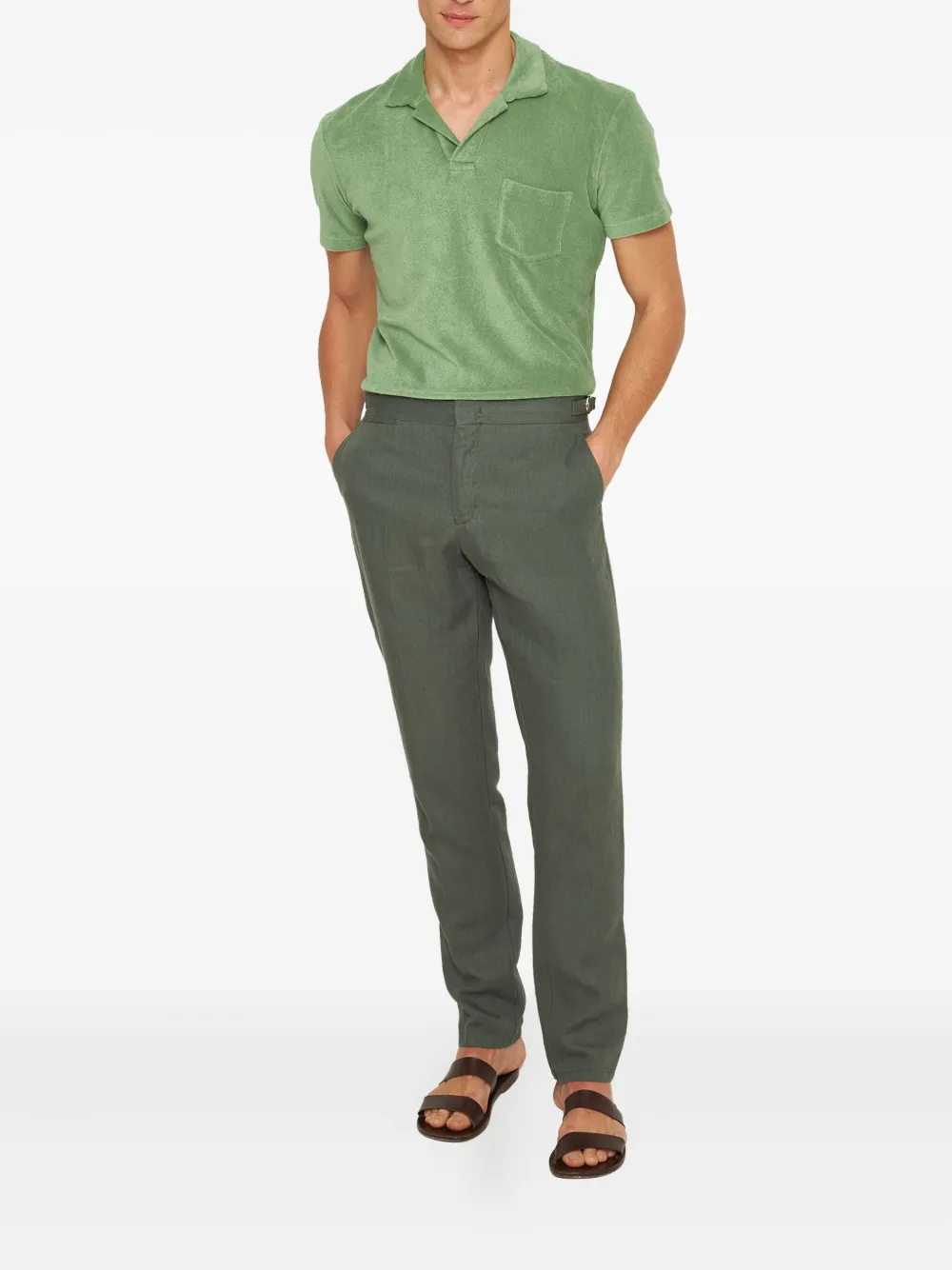 Orlebar Brown buckle-strap detailing trousers | Tapered Pants | Image 2