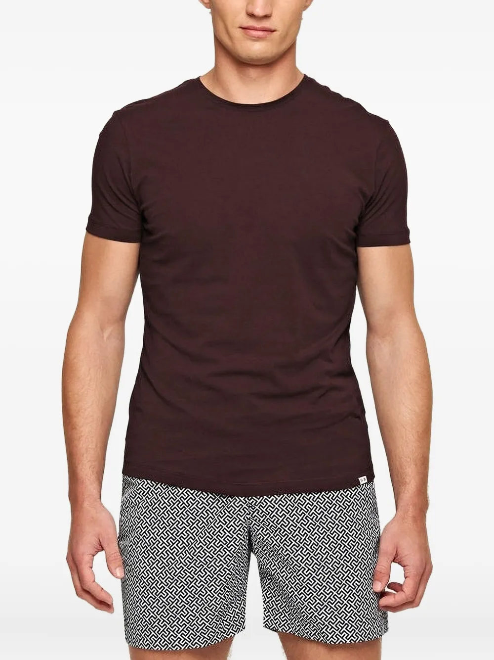 Orlebar Brown Katoenen T-shirt met ronde hals - Rood