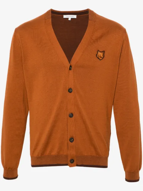 Maison Kitsuné Cardigan mit Logo-Patch
