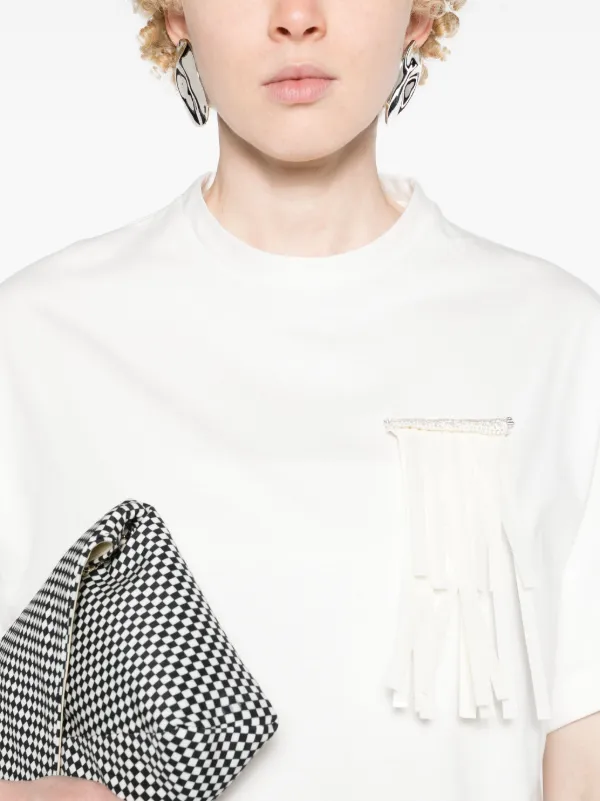 関税込【Jil Sander】ポケットディテールTシャツ ホワイト Jil Sander ブローチディテール Tシャツ | ホワイト | FARFETCH JP