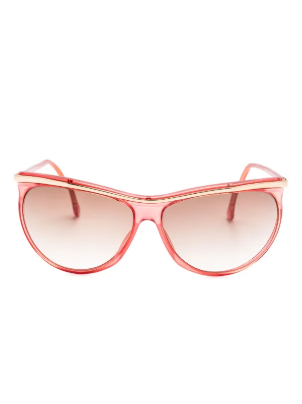 Versace Pre-owned 1980s Round-frame Sunglasses in Red