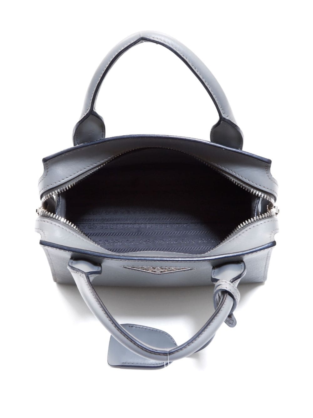 Pre-owned Prada 2way Leather Shoulder Bag In Grey