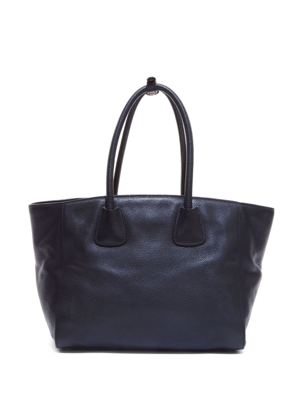 Pre-owned Prada Vitello Daino Leather Shoulder Bag In Black