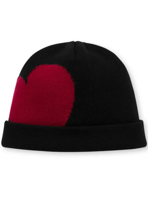 Moschino gorro tejido en intarsia con motivo de corazón