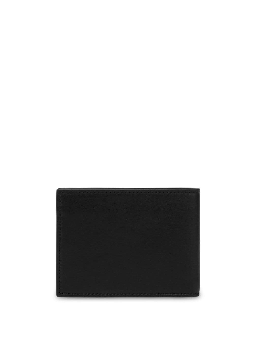 Shop Moschino Heart-motif Leather Wallet In Black