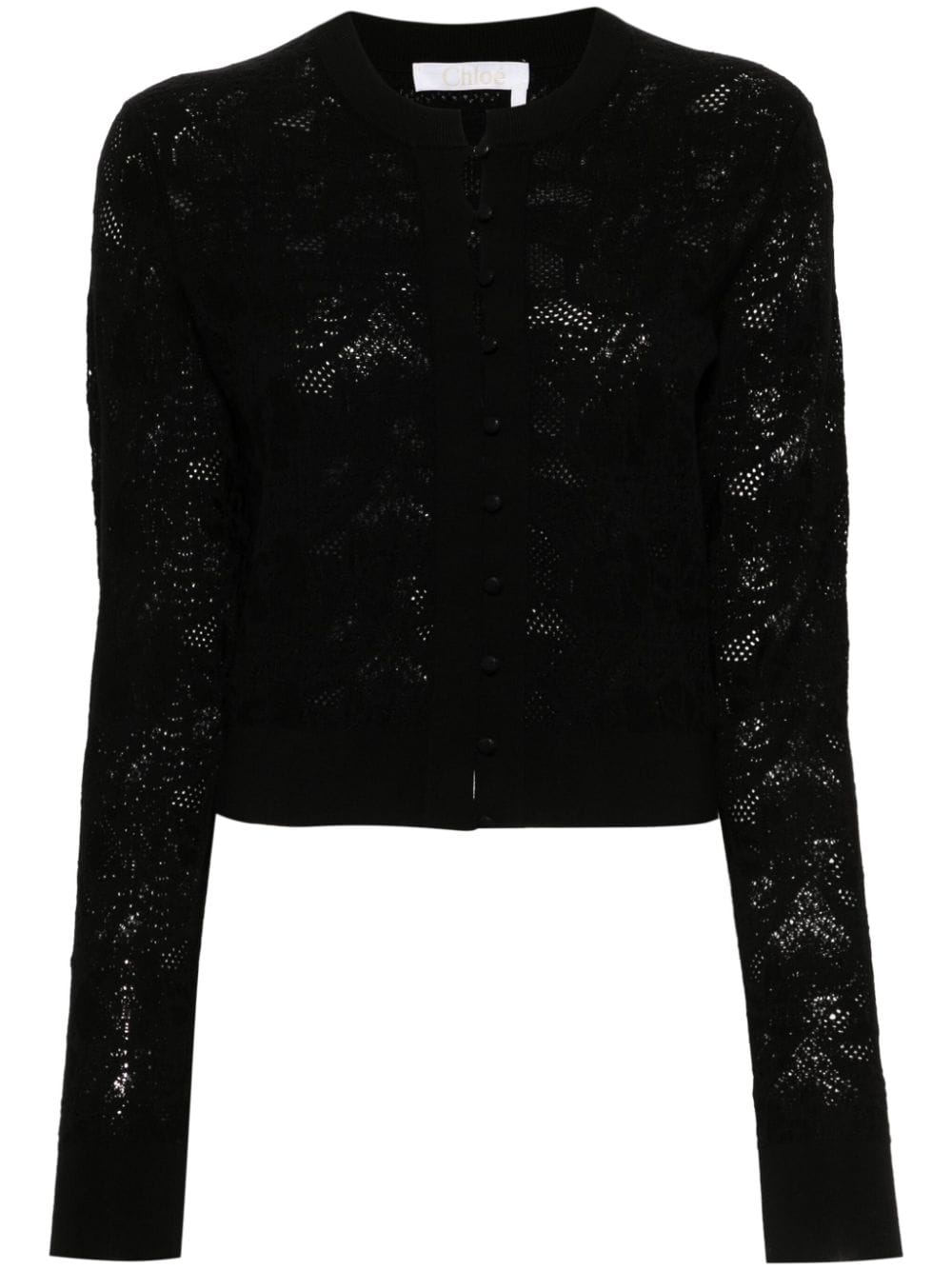 Chloé patterned-jacquard cardigan - Nero