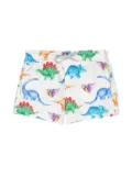 MC2 Saint Barth Kids Jean dinosaurs-print swim shorts - White