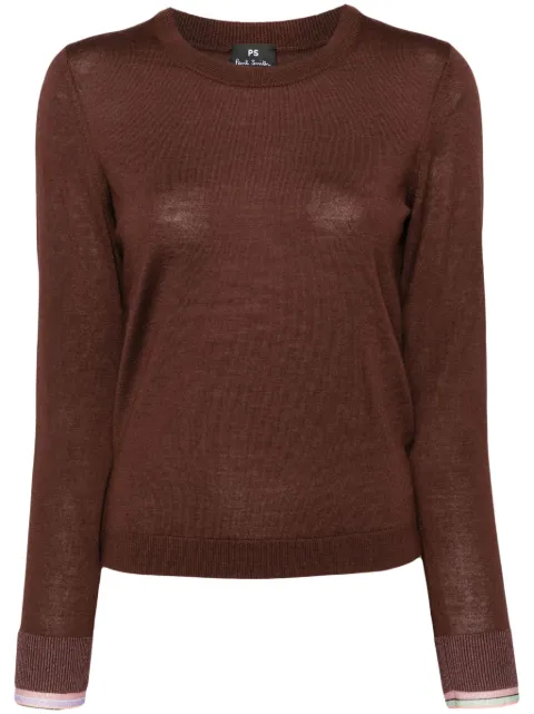 PS Paul Smith ribbed-edge wool-blend jumper