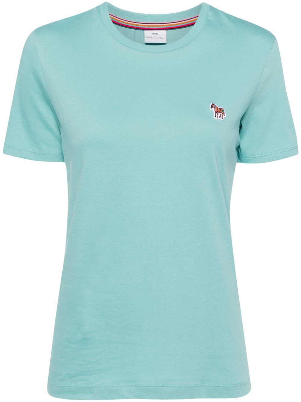 Ps By Paul Smith Logo-embroidered Cotton T-shirt In Blue