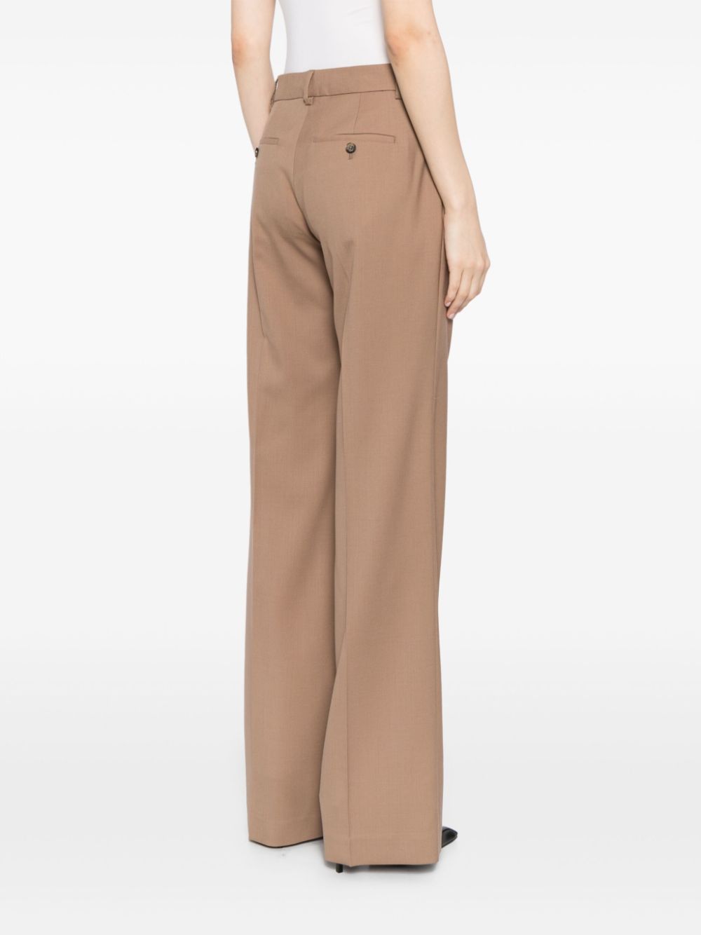 Shop Paul Smith Pressed-crease Wool Trousers In Brown