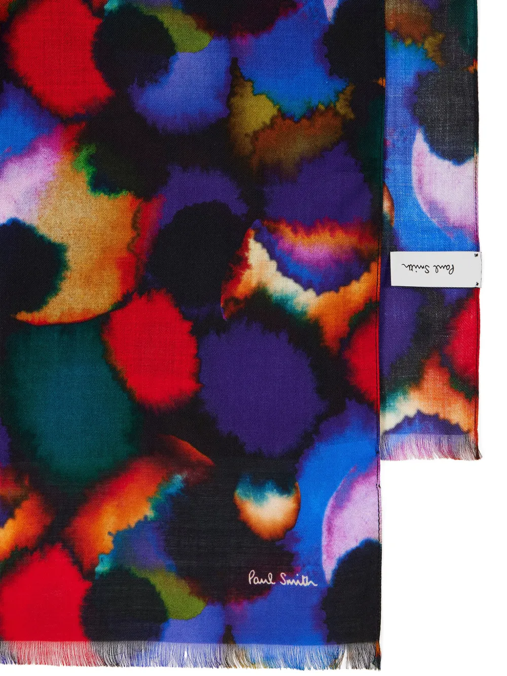 Paul Smith Sjaal met abstracte print - Zwart