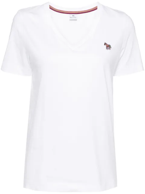 PS Paul Smith logo-embroidered v-neck T-shirt