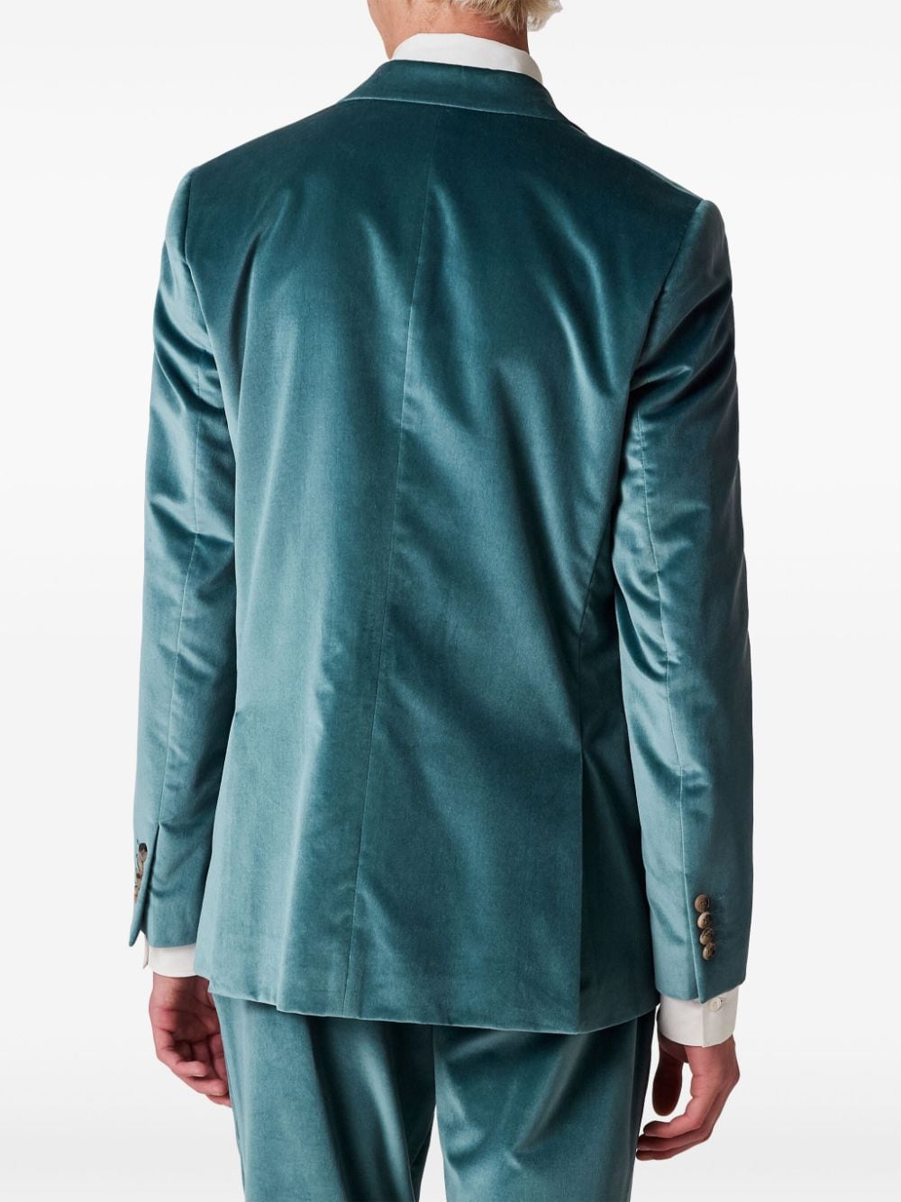 Shop Paul Smith Velvet Blazer In Blue