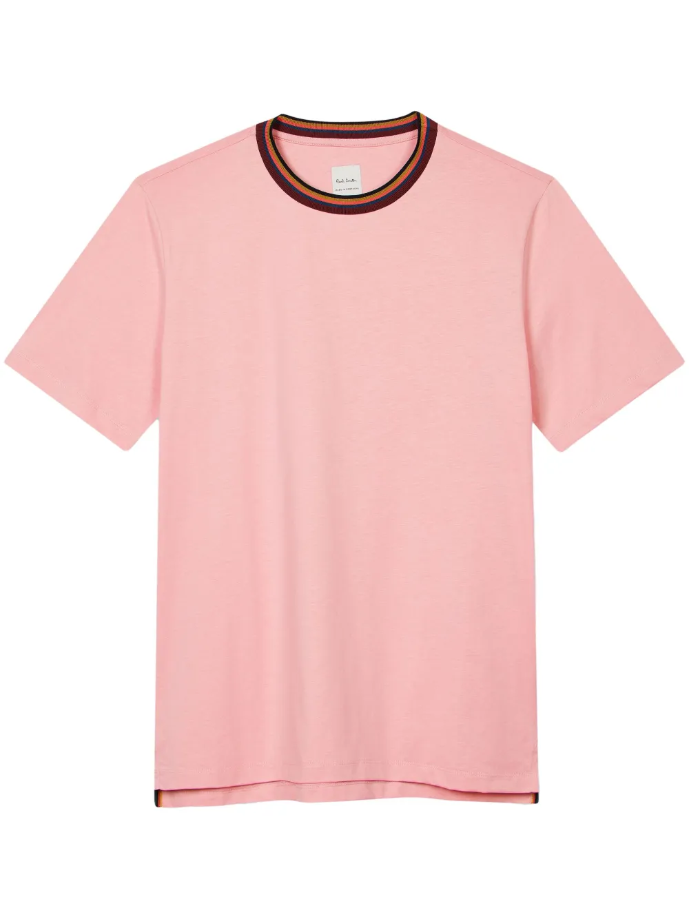 Paul Smith Artist Stripe Cotton T-shirt In Pink